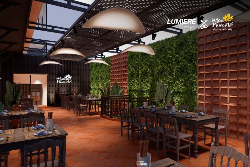 Không gian nhà hàng Mùa Nước Nổi - Lumiere Rewards